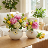 3D Butterfly Decor Ceramic Vase - Creative Spherical Flower Holder, Home Soft Decor Item